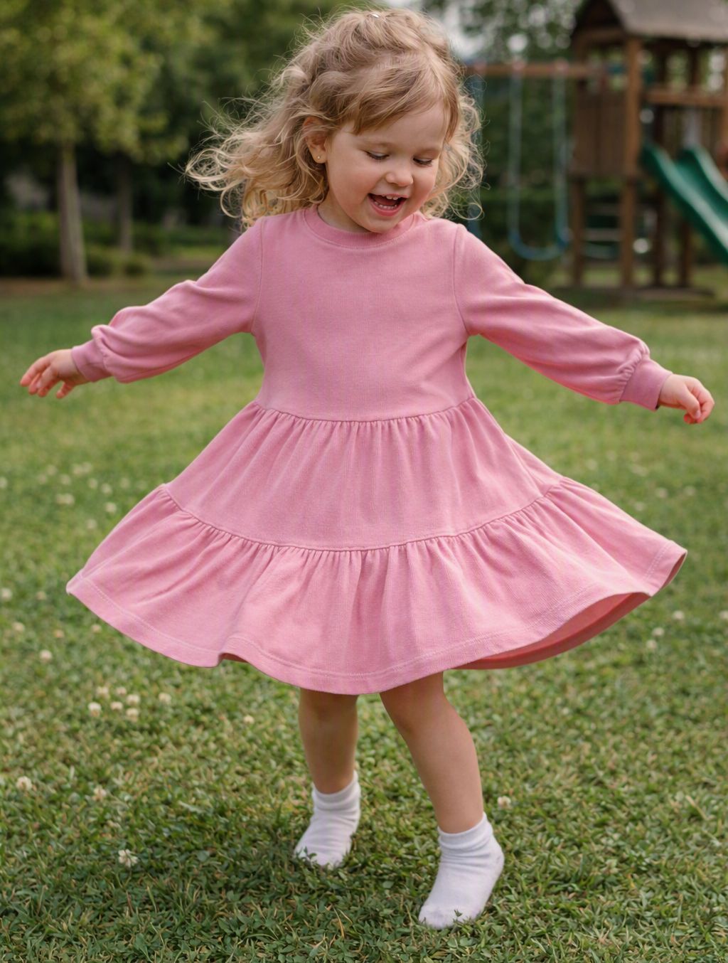Silkberry Fleece Dress Mauve