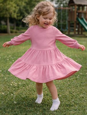 Silkberry Fleece Dress Mauve