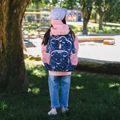 Kids Backpack Navy Forest