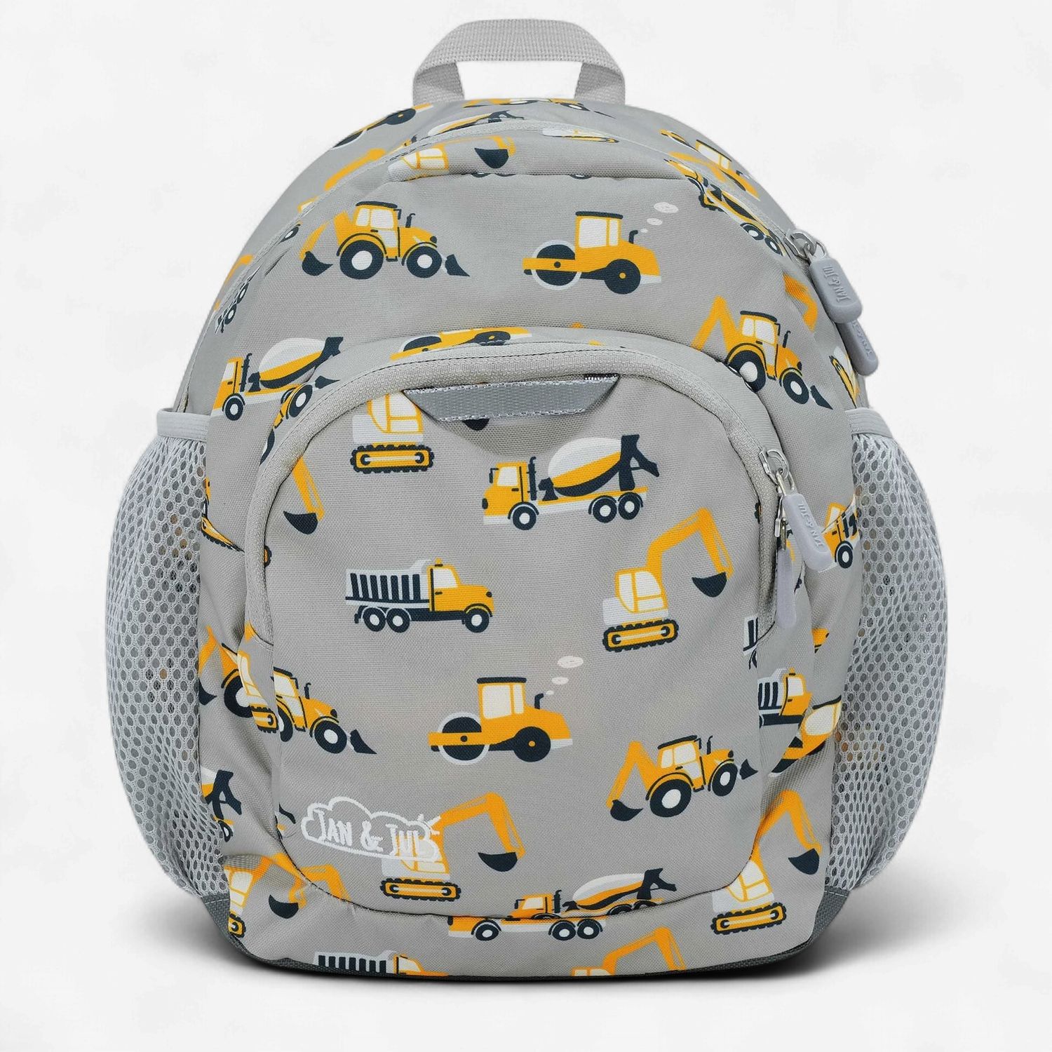 Mini Toddler Backpack Grey Construction