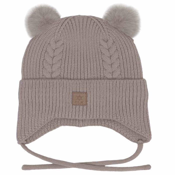 Calikids Knit Hat Two Pom poms