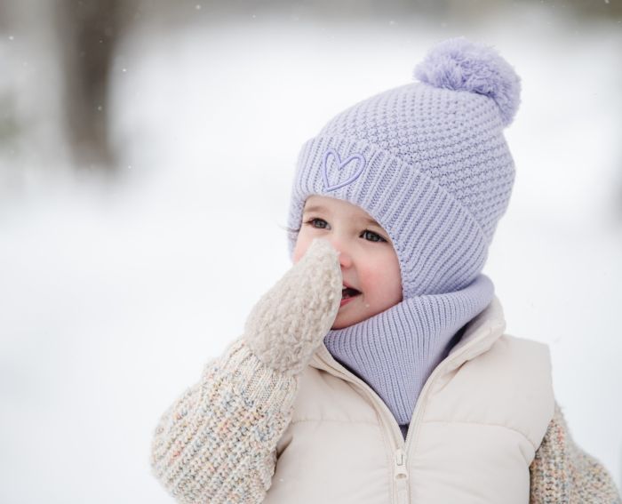 Calikids Knit Windproof Hat Heart