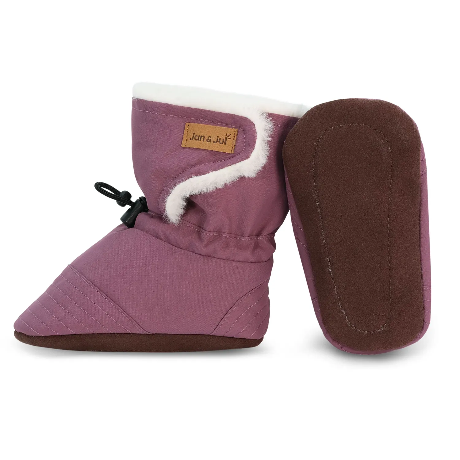 Dark Plum Baby Stay Put Winter Booties