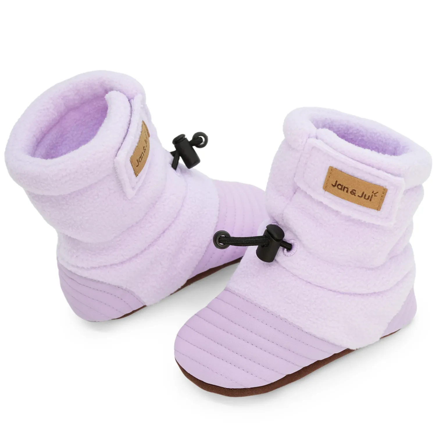 Lavender Baby Stay Put Cozy Booties