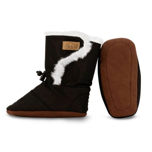 Black Baby Stay Put Winter Booties