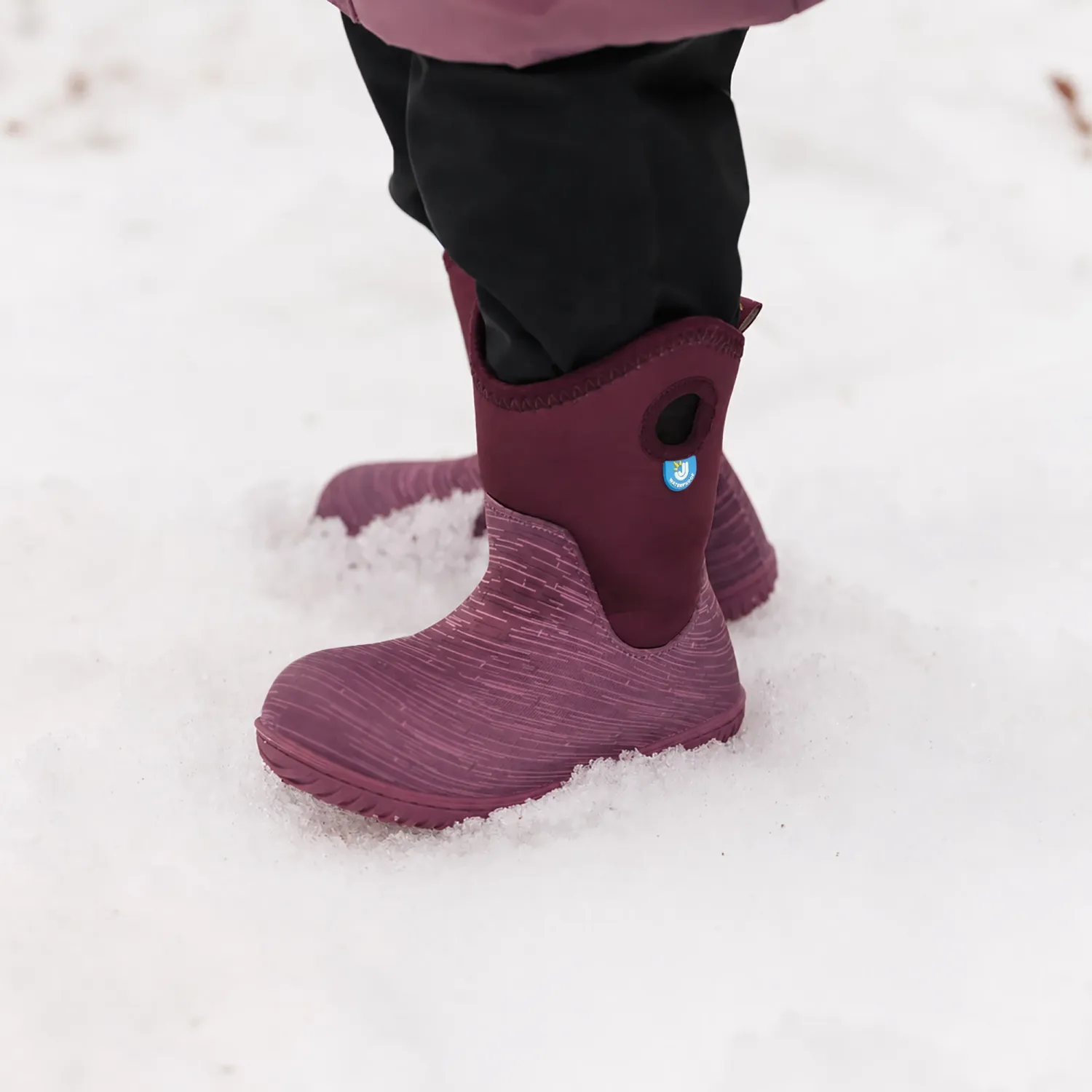 Dark Plum Kids Lite Waterproof Boots