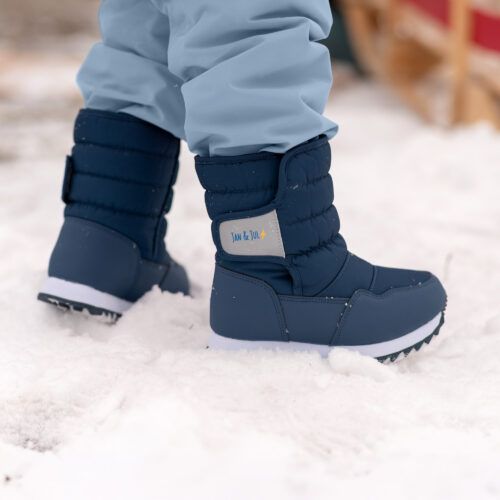 Dark Navy Toasty Dry Tall Puffy Winter Boots