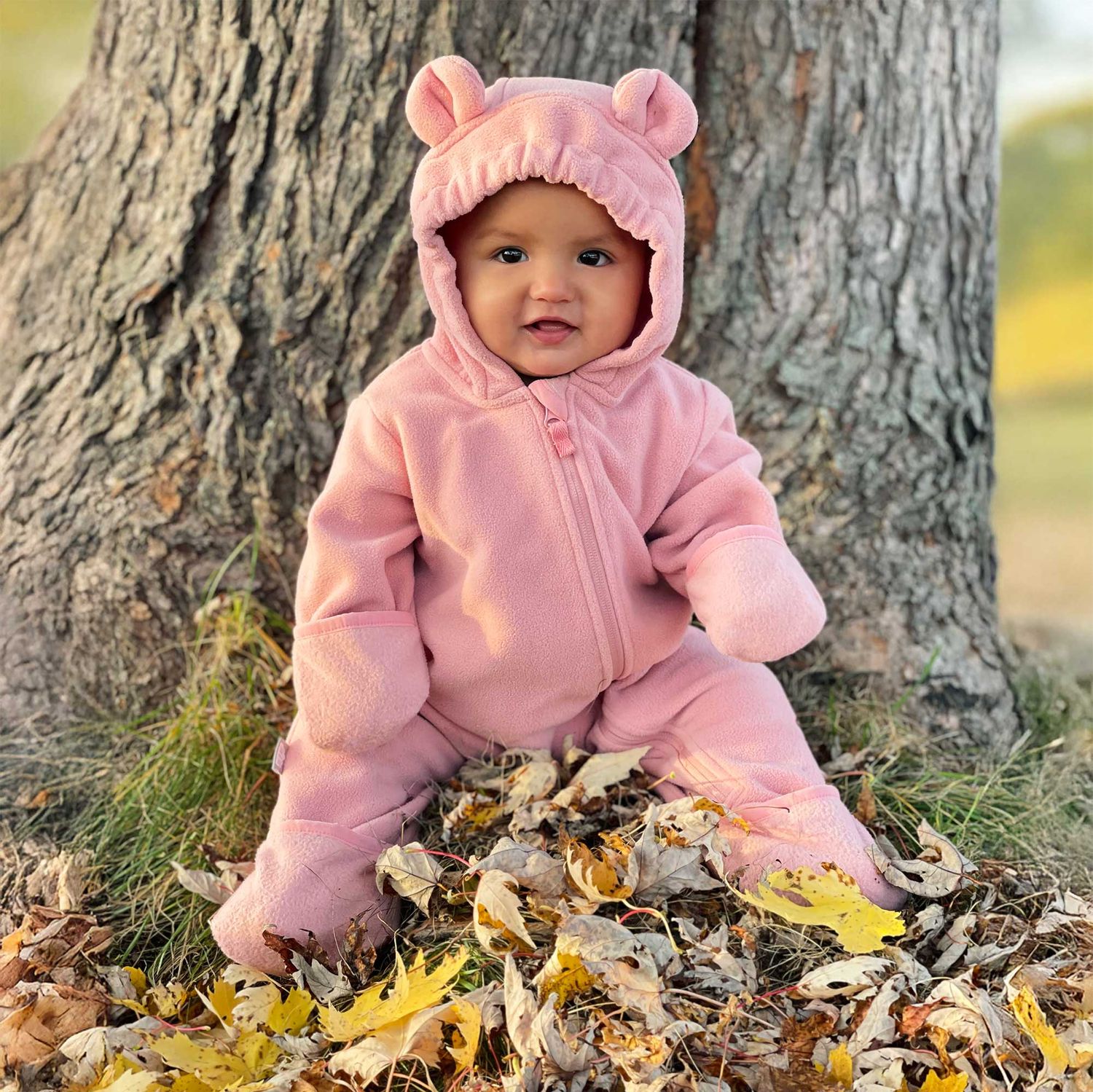 Dusty Pink Fleece Suit