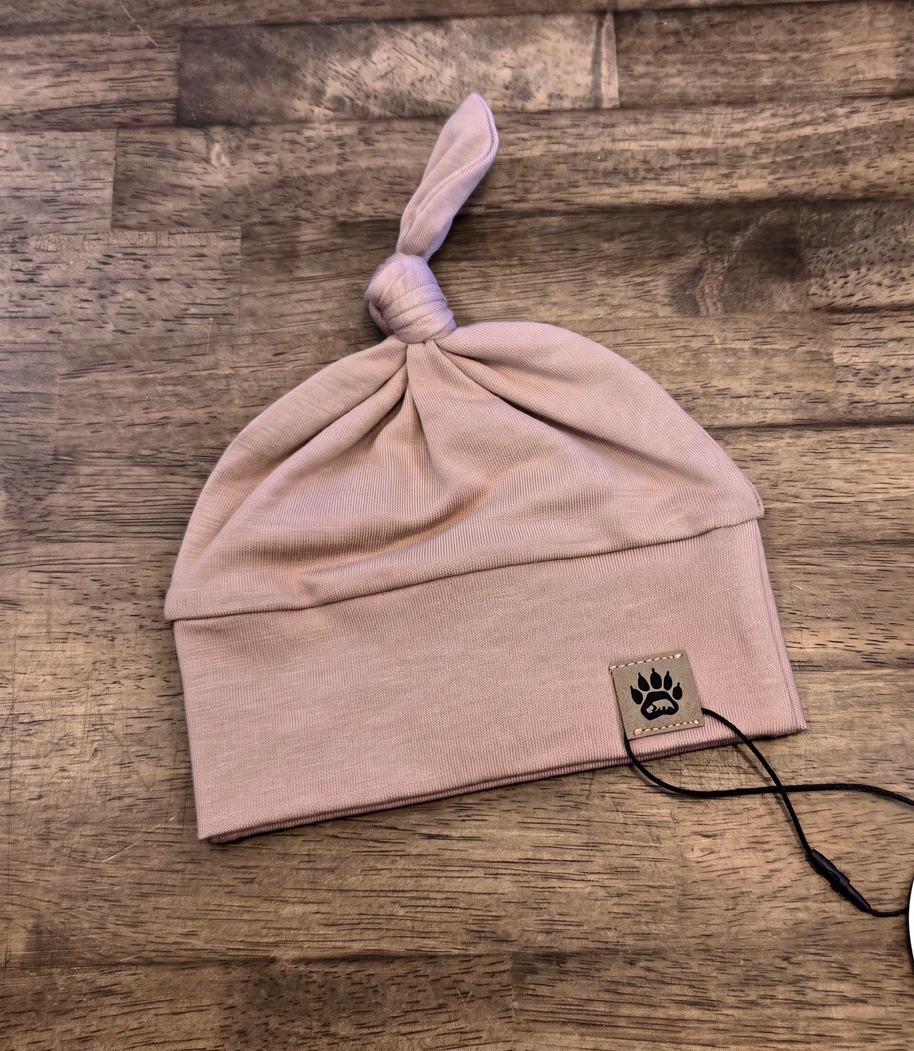 Top Knot Hat Beanie: Pearl / Newborn