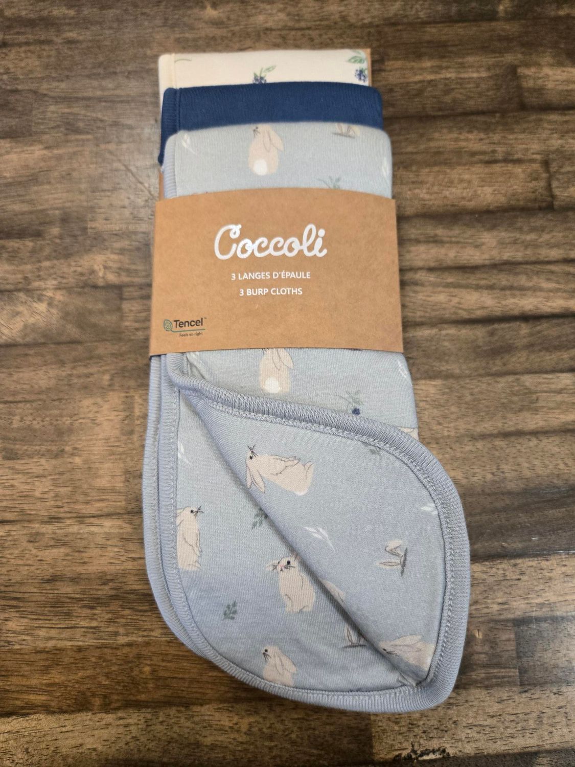 3 Pack Burp Cloths Rabbit