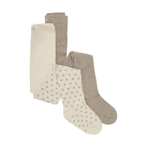 2Pk Tights With Patterns, Colour: SIMPLY TAUPE, Size: 4/5y