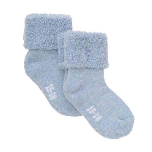 2Pk Baby Terry Socks, Colour: WINTER SKY, Size: 11/14