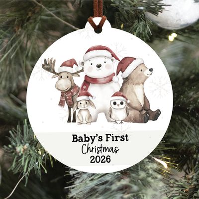 Baby's First Christmas Ornament 2026 | Festive Friends 2