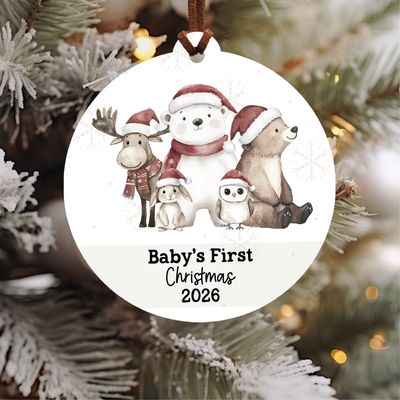 Baby's First Christmas Ornament 2026 | Festive Friends 2