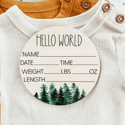 Tree Birth Announcement Sign