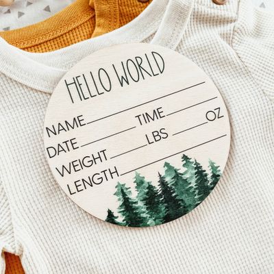 Tree Birth Announcement Sign