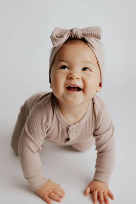 Ribbed Headband: Mauve