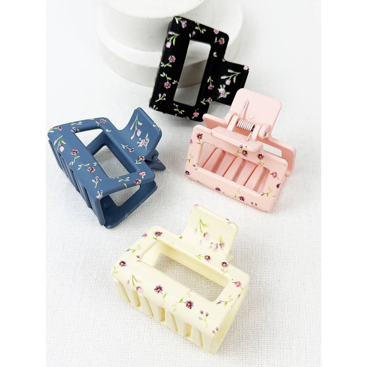 Floral Pattern Jaw Clips: MIX COLOR