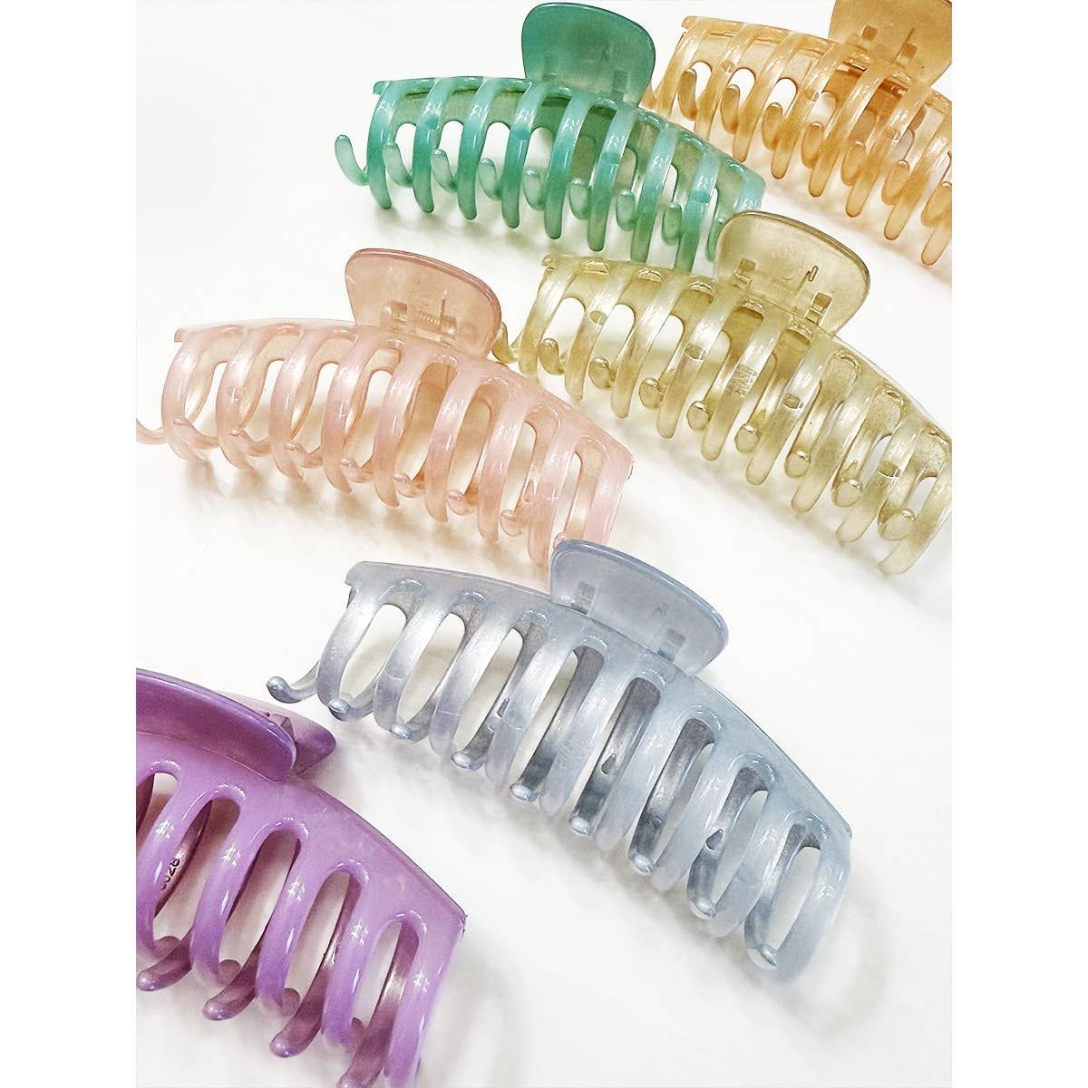 Jelly Round Comb Hair Claw Clips: MIX COLOR