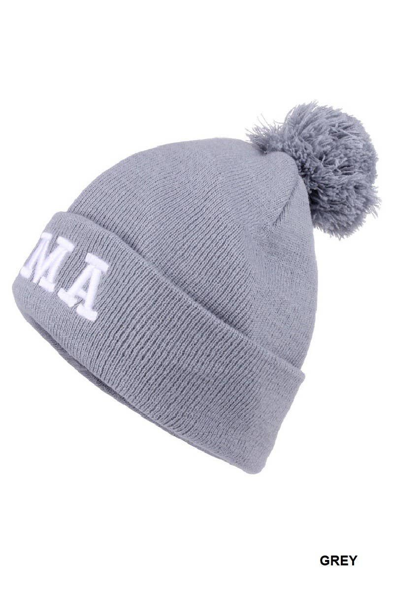 Mama Chenille Beanie: GREY