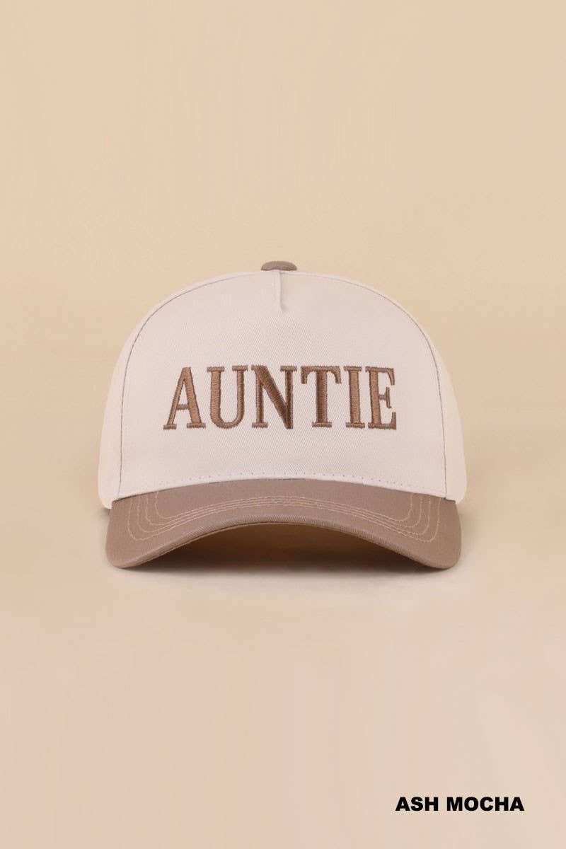 Auntie Snapback Hat: ASH MOCHA