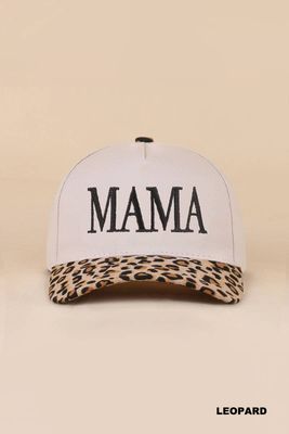 Mama Canvas Cotton Cap: LEOPARD