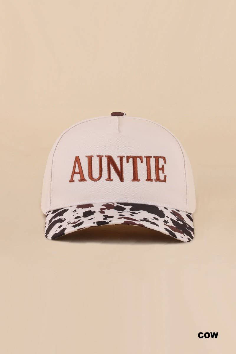 Auntie Snapback Hat: COW