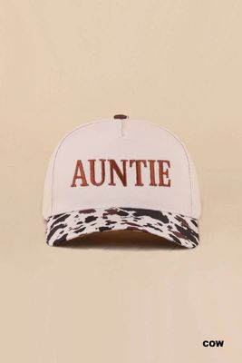Auntie Snapback Hat: COW