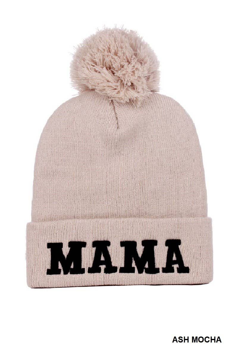 Mama Chenille Beanie: ASH MOCHA