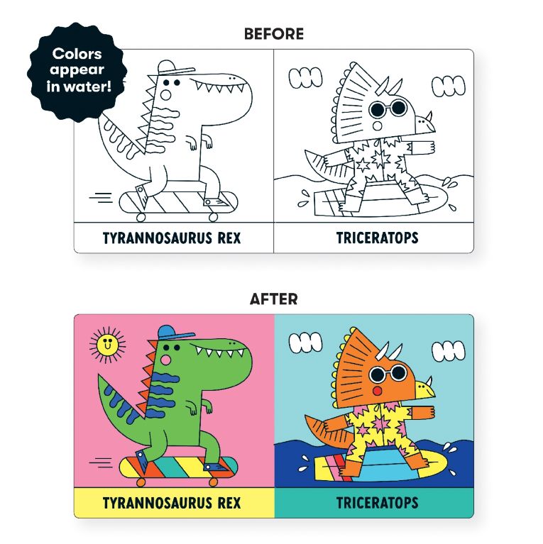 Rub a Dub Dinos! Color Magic Bath Book
