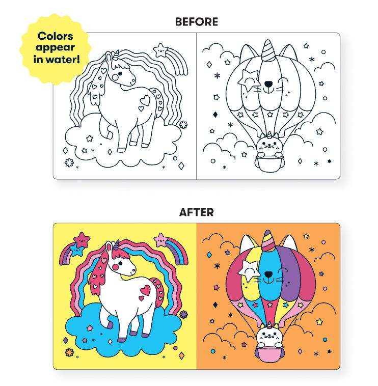 Unicorn Dreams Color Magic Bath Book