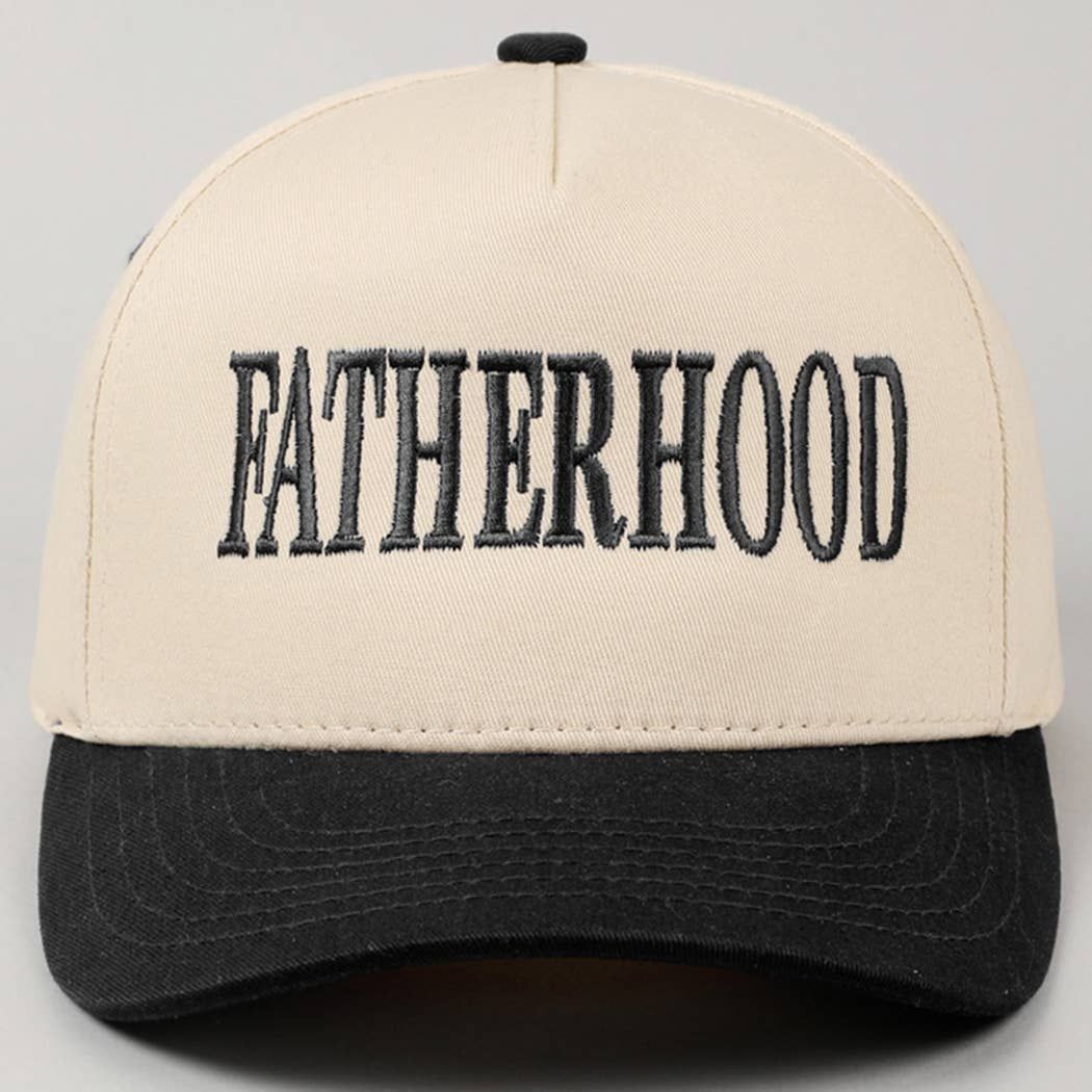 FATHERHOOD Two-Tone Trucker Hat: Black / ONE SIZE
