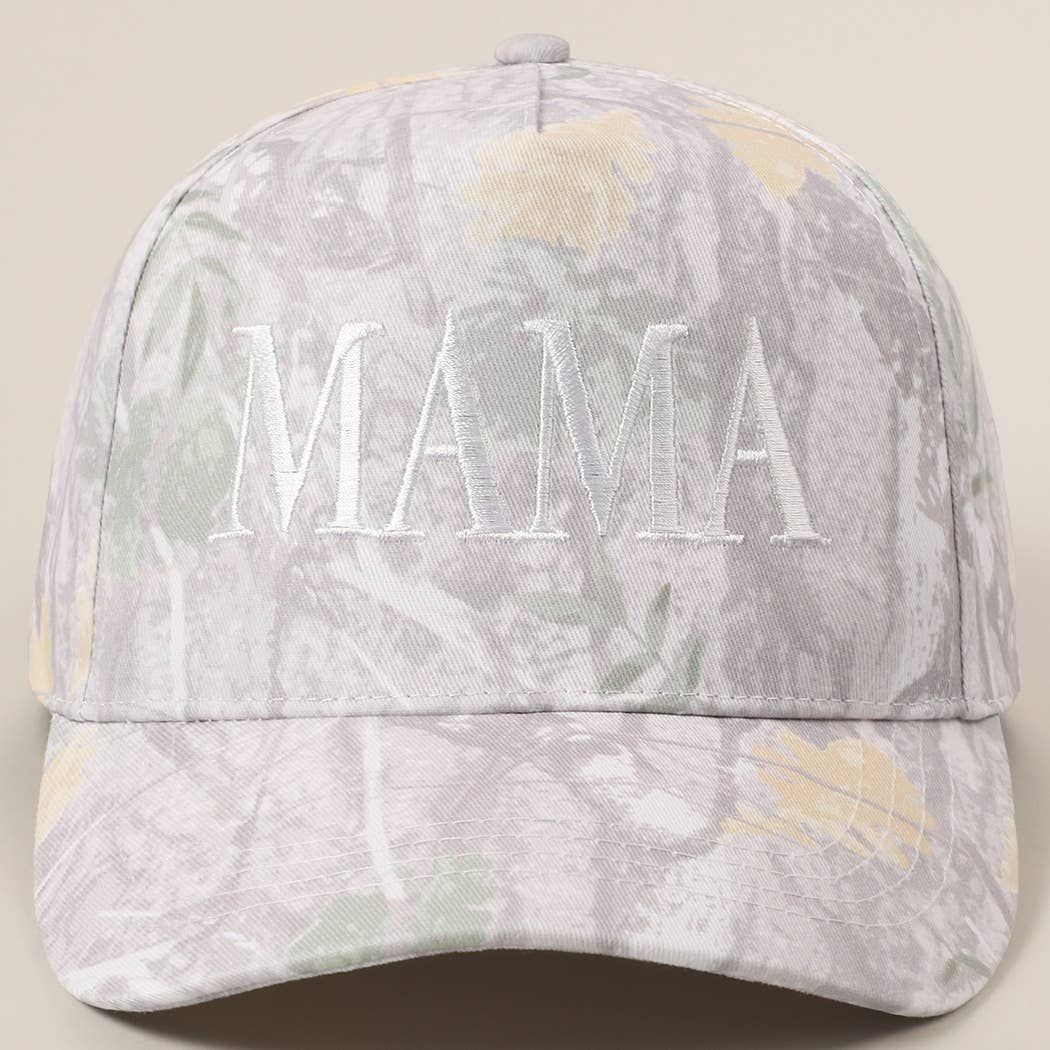 MAMA Nature Camo Trucker Hat: BEIGE CAMO