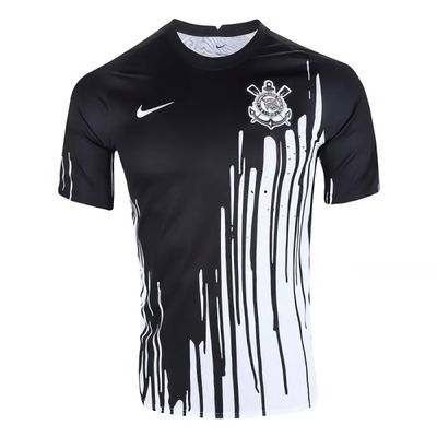 22-23 Corinthians Black Pre Match Training Jersey