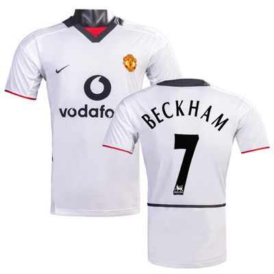 2002-2003 Manchester United Away Retro Jersey EPL Beckham 7