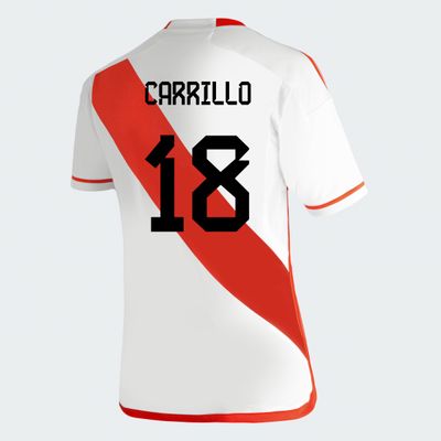 Peru Home André Carrillo #18 Jersey Shirt 2023