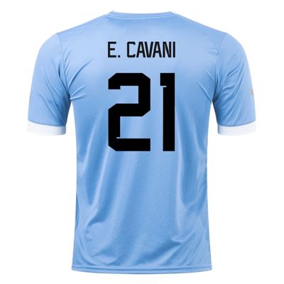 Uruguay Home Edinson Cavani #21 World Cup Jersey 2022