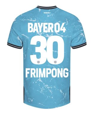 23-24 Bayer Leverkusen JEREMIE FRIMPONG 30 Third Soccer Jersey