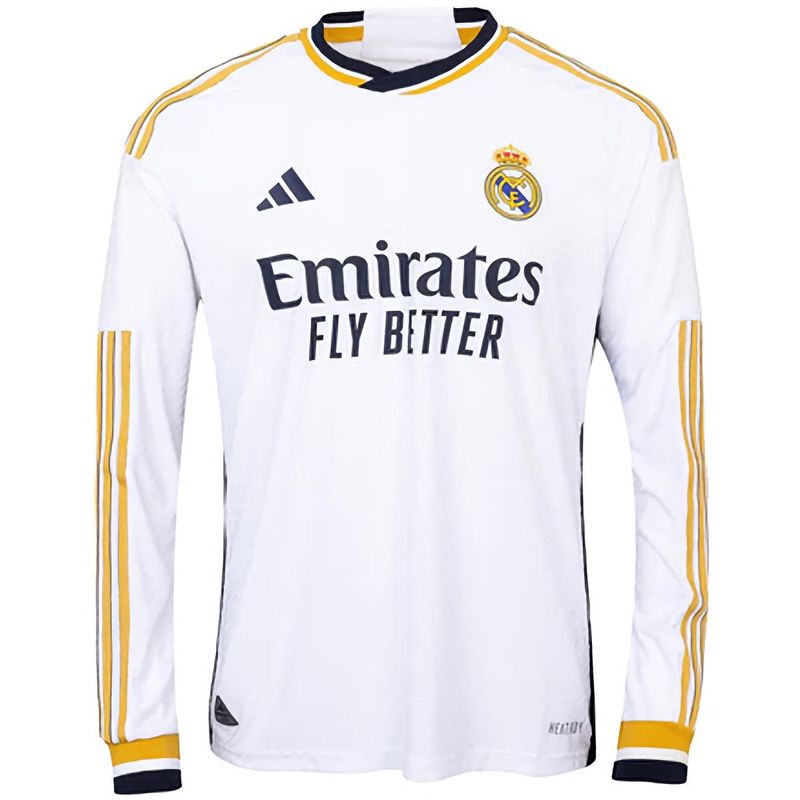 23-24 Real Madrid Home Long Sleeve Jersey (Player Version)