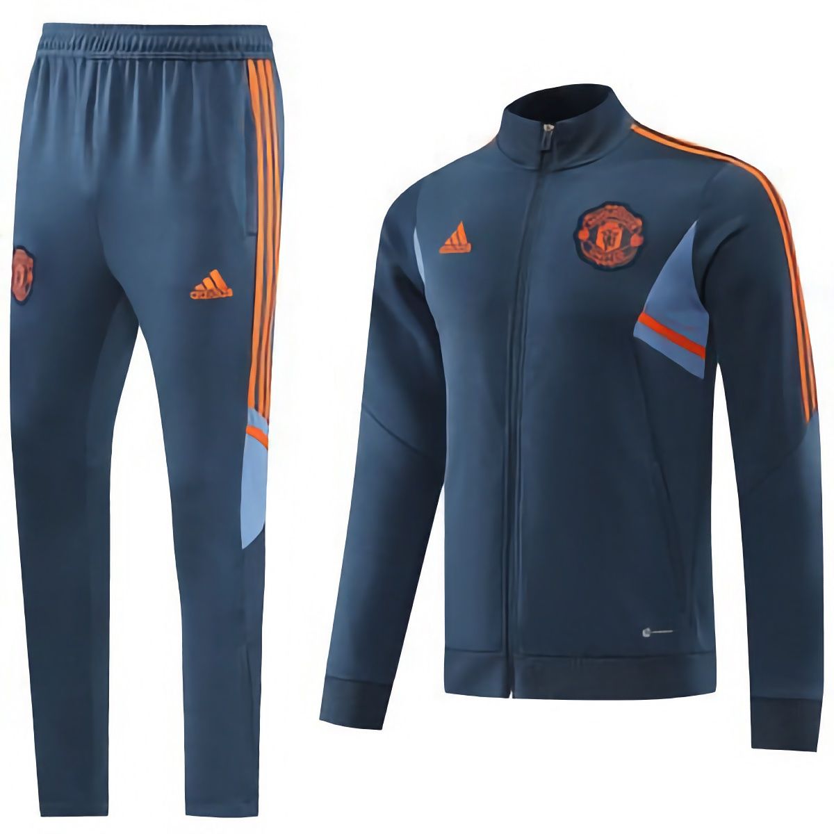 22-23 Manchester United Light Grey Full Zip Tracksuit