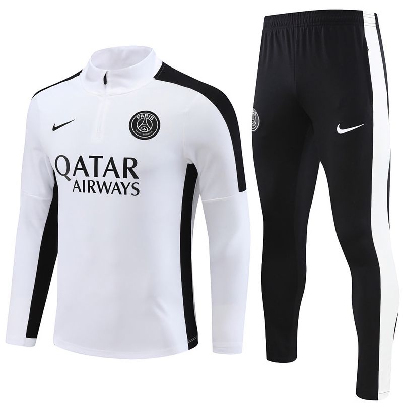 23-24 PSG All White Zipper Tracksuit