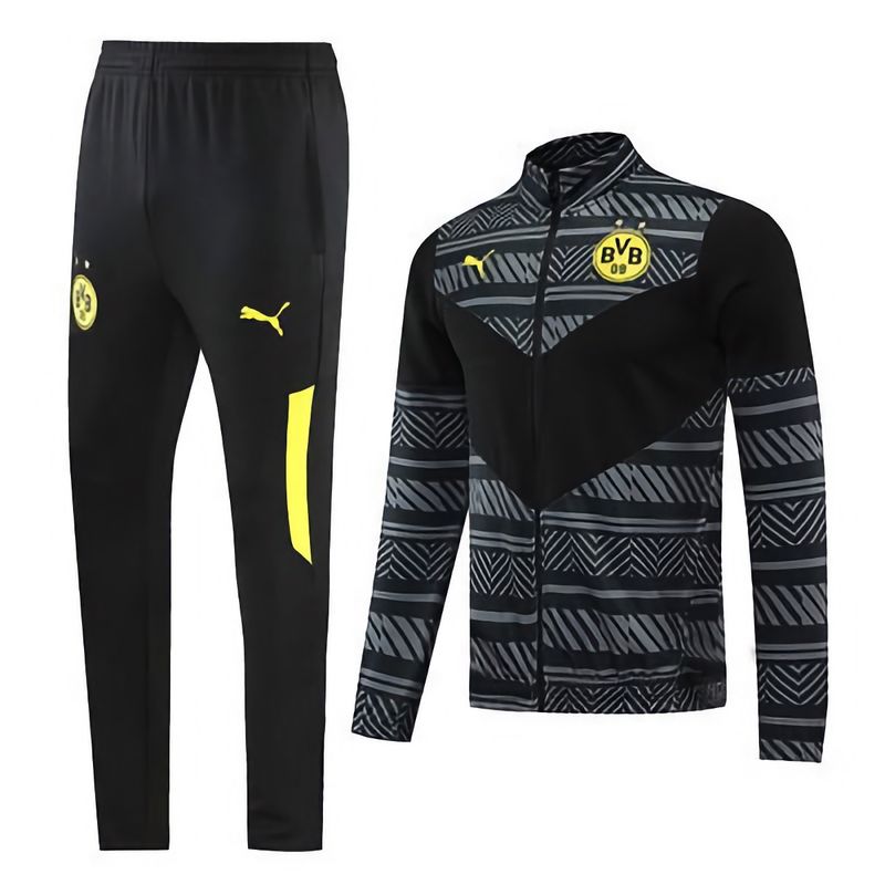 22-23 Borussia Dortmund Black Full Zip Tracksuit