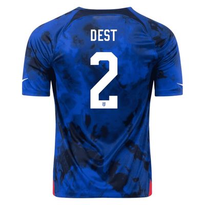 USA  Away Sergino Dest 2 World Cup  Soccer Jersey 2022