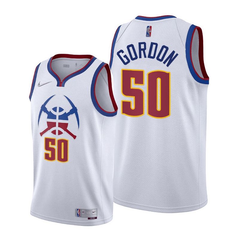 Men's Denver Nuggets White Aaron Gordon #50 Swingman Jersey