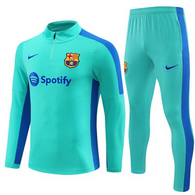 23-24 Barcelona Lake Blue Zipper Tracksuit