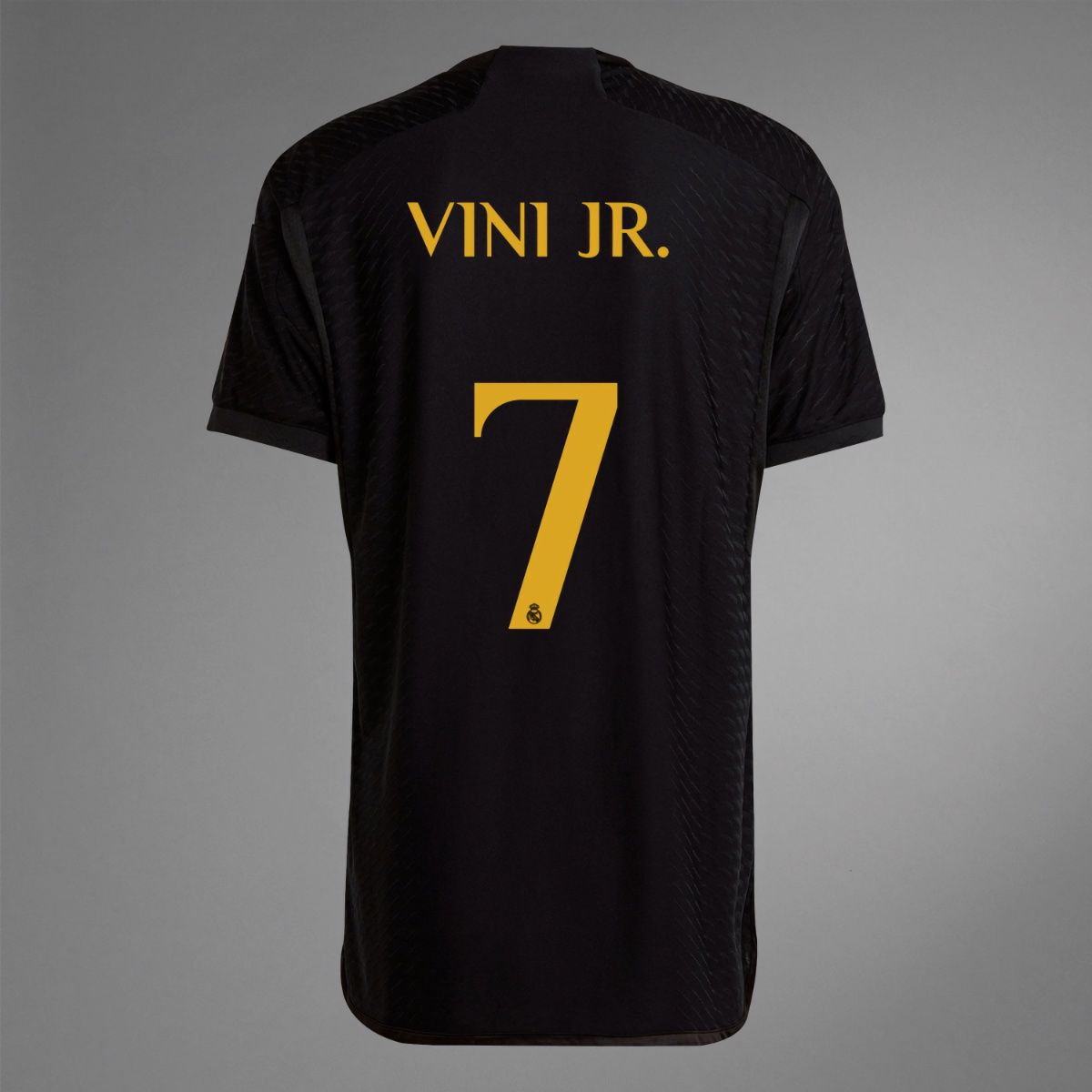 Real Madrid Third Vini Jr. #7 Black Jersey Kit 2023/2024 (Player Version)