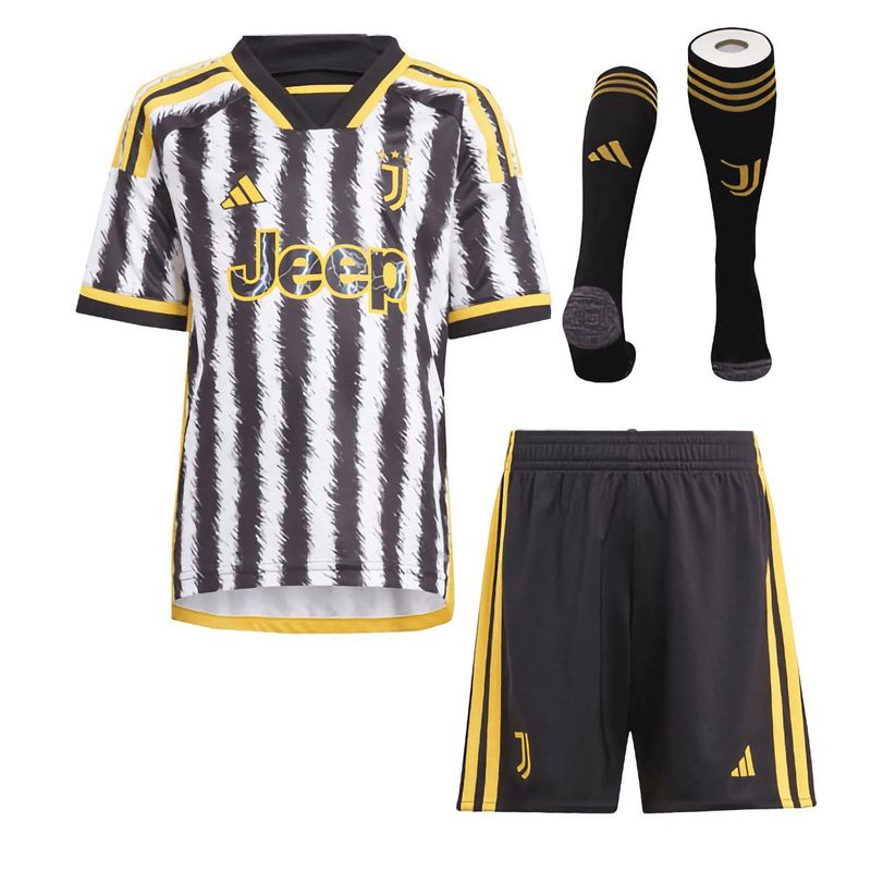 23-24 Juventus Home Jersey Kids Full Kit