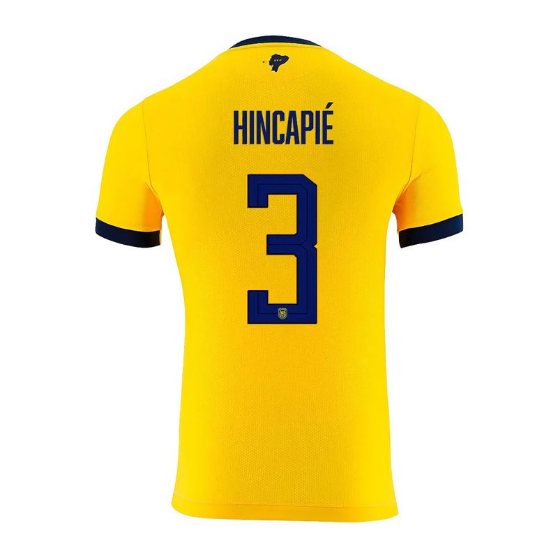 Ecuador Home Piero Hincapié #3 World Cup Jersey 2022