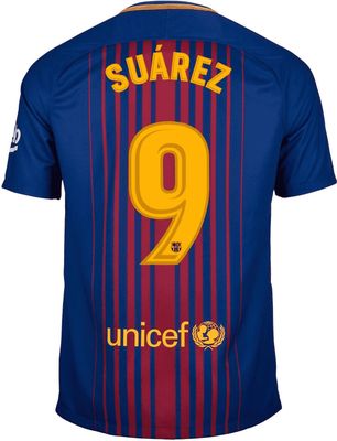 Barcelona Home Luis Suarez 9 Retro Jersey Shirt 2017/18