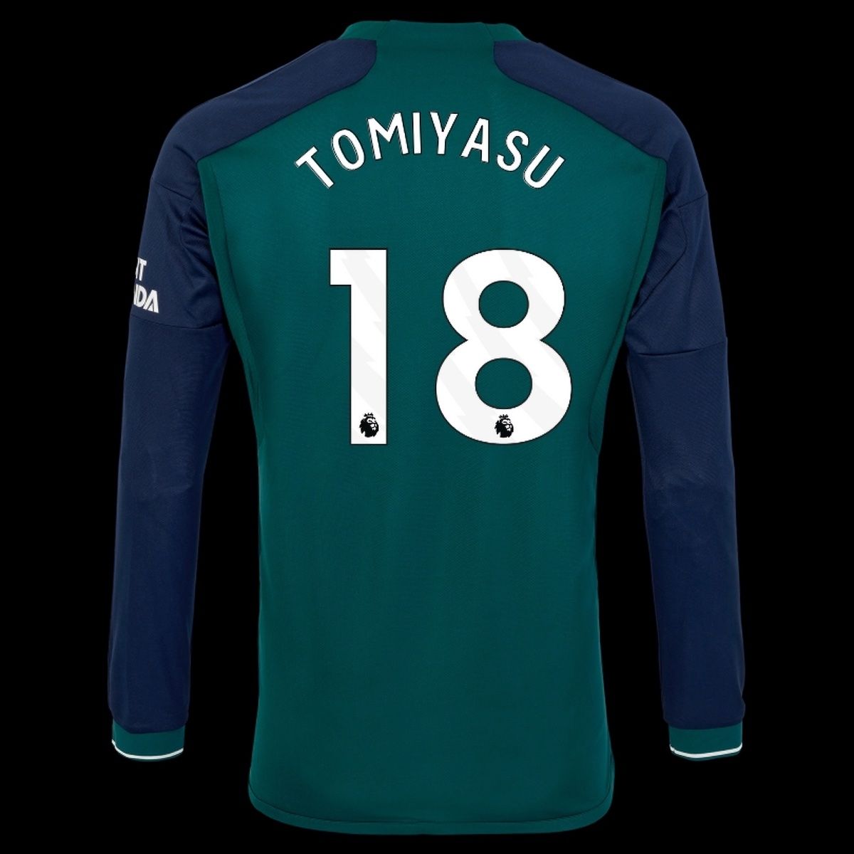 Arsenal Third Takehiro Tomiyasu #18 Long Sleeve Jersey 2023/2024